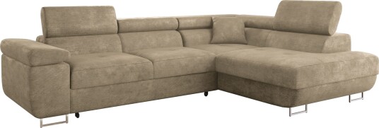 Gabina 4 seters sovesofa med sjeselong   beige