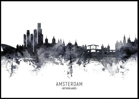Amsterdam The Netherlands Skyline Plakat Plakat / 70x100cm