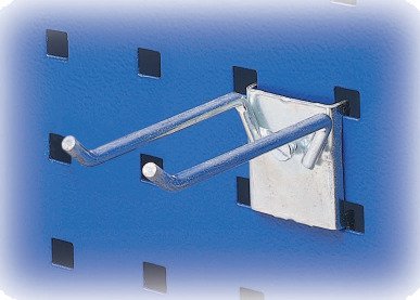 GBP 357229005 Dobbeltkrok Ø 5 mm 55 x 25 mm, 5-pakning, Garasjeinnredning & oppbevaring