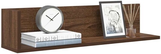 Vegghyller 2 stk brun eik 75x16,5x16,5 cm konstruert tre 8721158650689