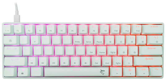 White Shark Shinobi 2 Mekanisk Tastatur Red Switch US Layout Hvit