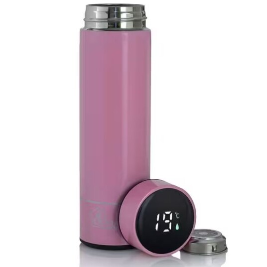 Extralink Smart Resetermos med LED-display 500 ml - Rosa