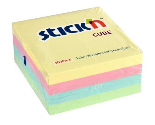 Pastellkube 76x76 400 ark Stick´n Pastellkube 76x76 400 ark Stick´n