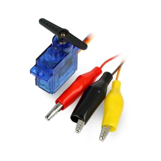 Servo med krokodilleklemmer – 180° rotasjon 5 V