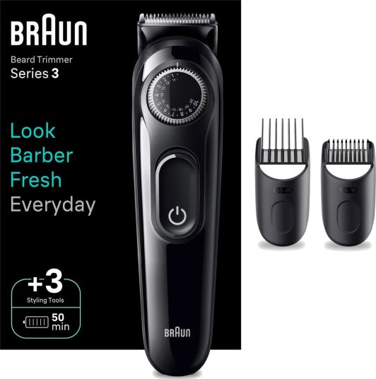 Braun Series 3 BT3410 Skjeggtrimmer - 40 lengdeinnstillinger - Svart