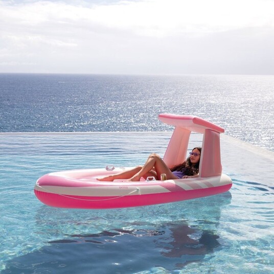 Intex "Pink Paradise Boat Float" Bademadrass 257x135 cm