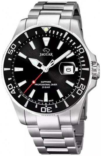 Jaguar Herreklokke J860/D Classic Sort/Stål Ø43.5 mm Jaguar Herreklokke J860/D Classic Sort/Stål Ø43.5 mm