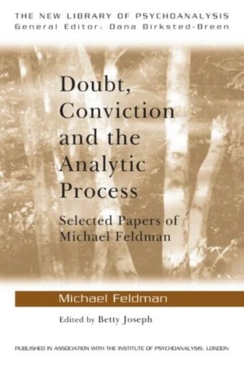Doubt, Conviction And The Analytic Process Av Michael Feldman
