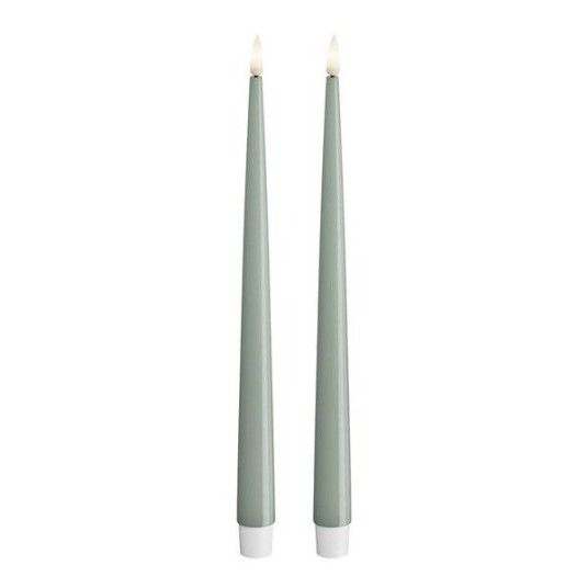 DeluxeHomeart   LED lakklys 2,2 x 28 cm 2 stk salvie grønn