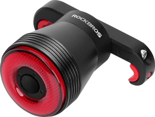 Rockbros Q5 Sykkellykt Bak Med Intelligent Stoppsystem - Svart Rockbros Q5 Sykkellykt Bak Med Intelligent Stoppsystem - Svart