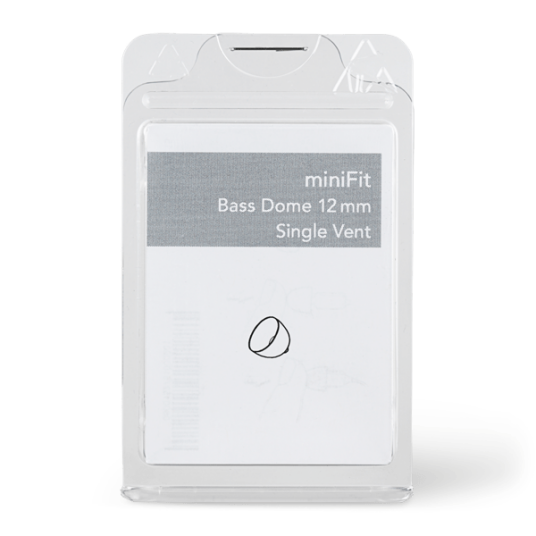 Sbo Hearing MiniFit Bass dome Single Vent - 12 mm