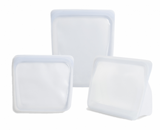 STASHER Silikonpose Matoppbevaring Klar 3pk