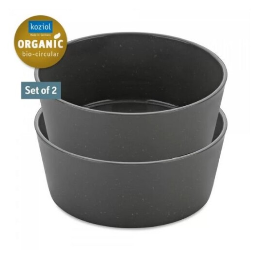Koziol Connect Bowl 890ml (2 Stk.) - Askegrå