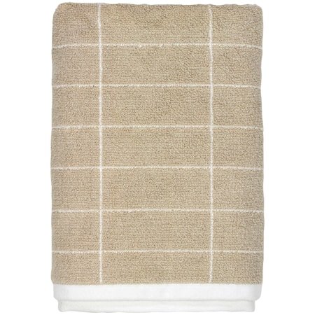 Tile Stone Badehåndkle 70 x 140 cm Sand/Benhvit