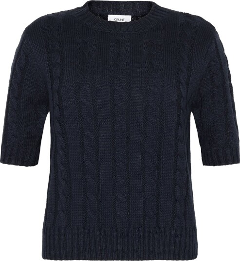 Grunt T skjorte Strikk Skrekk Navy Grunt 12 år 152 T skjorte Blå