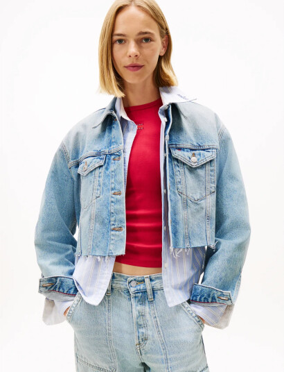 Tommy Jeans Croppd Trckr Jkt Rwb Ext Ci6033 - Blue - S Tommy Jeans Croppd Trckr Jkt Rwb Ext Ci6033 - Blue - S