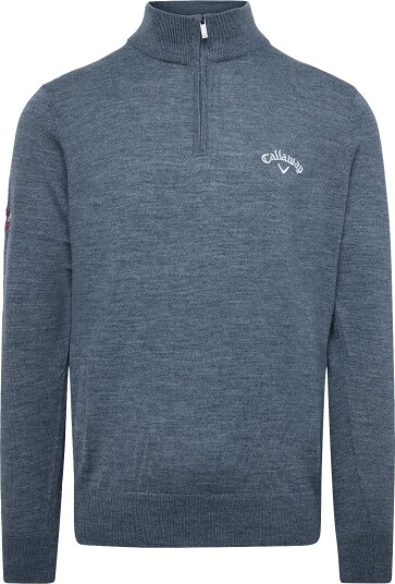 Callaway 1/4 Blended Merino Odyssey Sweater STEEL HEATHER S Callaway 1/4 Blended Merino Odyssey Sweater STEEL HEATHER S