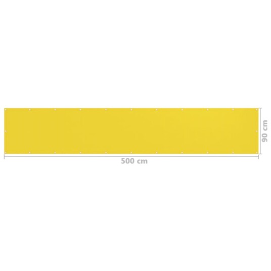 vidaXL Balkongskjerm gul 90x500 cm HDPE vidaXL Balkongskjerm gul 90x500 cm HDPE
