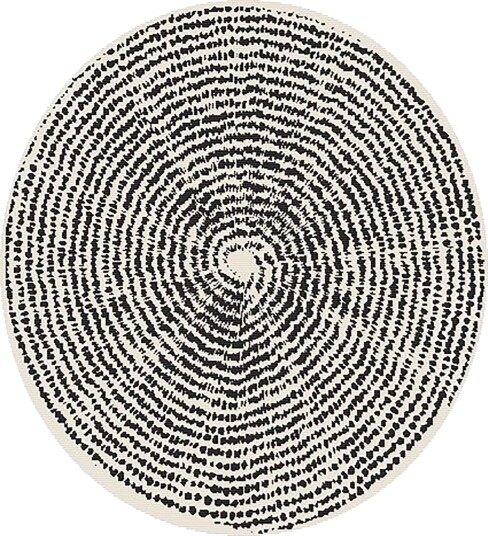 Rundt teppe Brussels Swirl sort Størrelse: Ø 240 cm