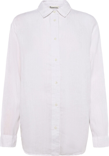 Knowledge Cotton Apparel | Loose Linen Shirt | XXL