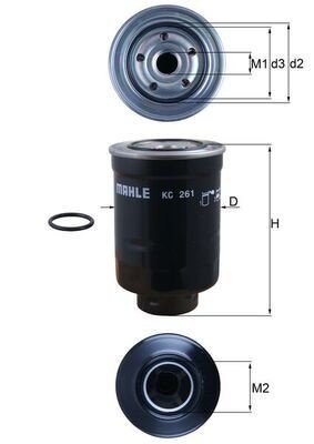 Drivstoffilter MAHLE ORIGINAL KC 261D