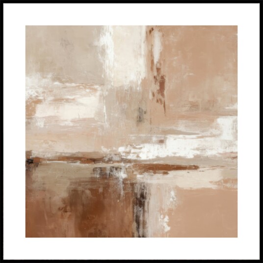 Earthy Abstract Layers Plakat / 50x50
