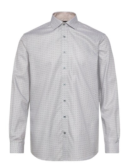 Lindbergh Black Aop Twill Shirt L/S   Beige   M