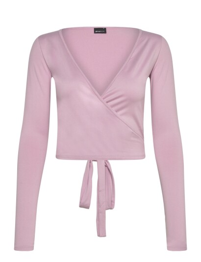 Gina Tricot Soft Wrap Yoga Cardigan Pink L Gina Tricot Soft Wrap Yoga Cardigan Pink L
