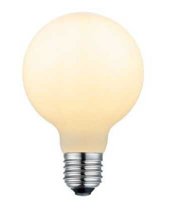 Halo Design Colors E27 globepære, opal, Ø8 cm