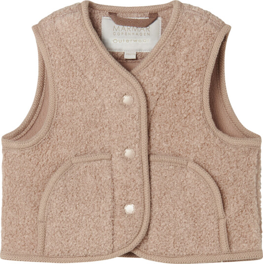 MarMar Fleecevest Ollas Muddy Melange MarMar 3 år (98) Fleecejakke Beige