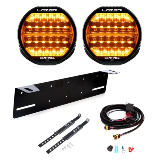Ekstralys Lazer Sentinel 9 Elite Gen2 Rund / 23 cm / 145W 2 stk Komplett pakke