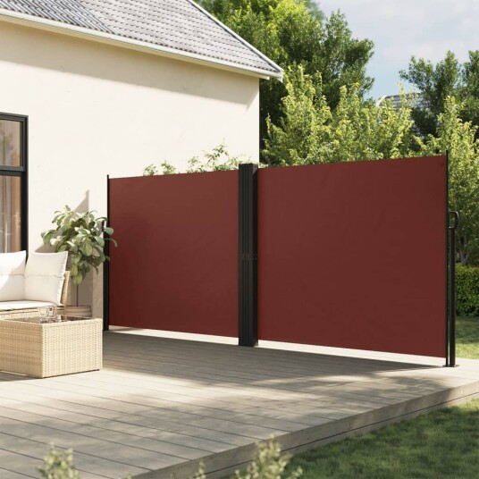 Uttrekkbar sidemarkise 160x1200 cm brun 4004824