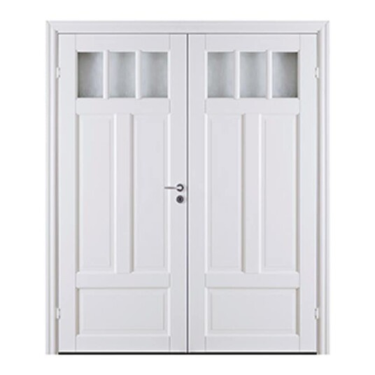 Bygg1 Tofløyet Dør Odin 3R Hvit Glass 45693124 Bygg1 Tofløyet Dør Odin 3R Hvit Glass 45693124