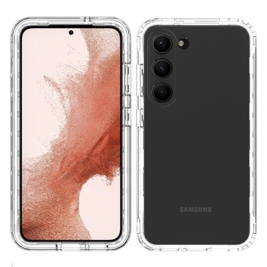 INCOVER Samsung Galaxy S23 støtdempende to-lags deksel - Gjennomsiktig