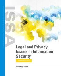 Legal And Privacy Issues In Information Security Av Joanna Lyn Grama