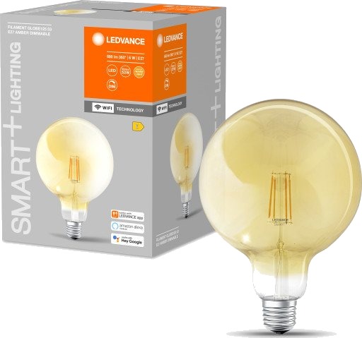 Ledvance Smart+ Globe 125 6W/824 klar filament gull E27 WiFi Ledvance Smart+ Globe 125 6W/824 klar filament gull E27 WiFi