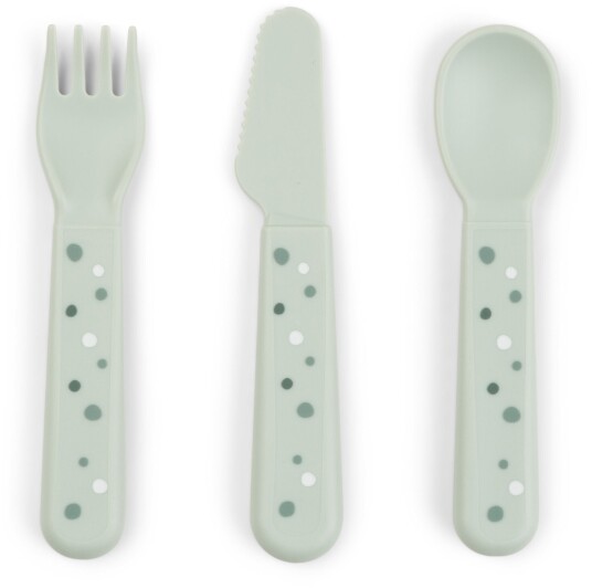Done By Deer Bestikk Foodie Cutlery Set Happy Dots Grønn