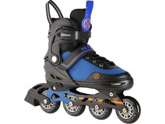 Nils Extreme Nh18188a 2-I-1 Rulleskøyter Svart Og Orange Størrelser (34-38) Inline Skøyter Med Dimensjoner Pł. Nils Extreme Hockey