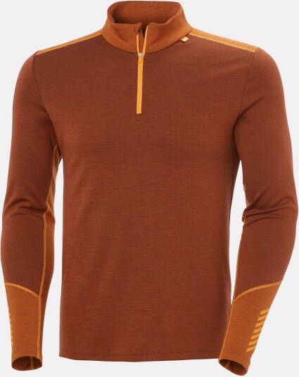 Helly Hansen Herre Lifa Merino Mellomvekt 1/2 Glidelås Basislag Rød M