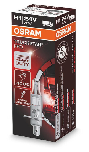 Osram Truckstar Pro H1 24v halogenpære