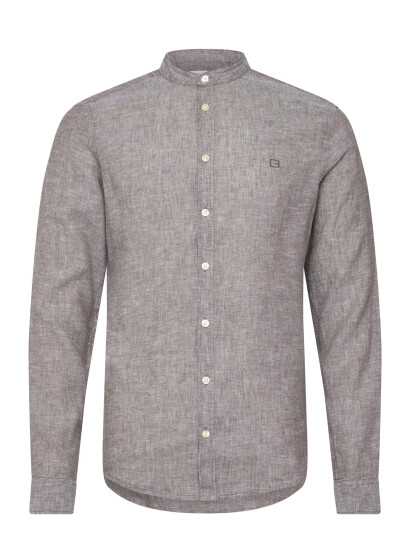 Casual Friday Cfanton Ls Cc Linen Shirt Grey L