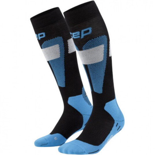 CEP Ski Merino Socks Tall 3.0 Skistrømper Herre Black/Blue V