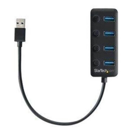 StarTech.com USB 3.0 Hub 4-port USB-hub - USB 3.0 - 4 porter - Svart StarTech.com USB 3.0 Hub 4-port USB-hub - USB 3.0 - 4 porter - Svart