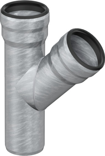 GM X 80X80MM AVGREININGSRØR 87GR. silver DN80