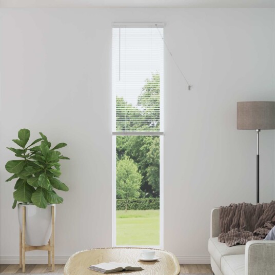vidaXL Venetiansk persienne Hvit 213 x 40 cm 25 mm PVC
