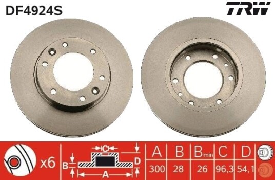 Bremseskive TRW DF4924S