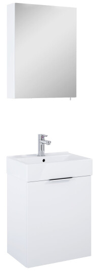 Alterna Quadro Møbelpakke 3-i-1 Inkl. Speilskap, Underskap og Servant Hvit Matt / 45cm Alterna Quadro Møbelpakke 3-i-1 Inkl. Speilskap, Underskap og Servant Hvit Matt / 45cm