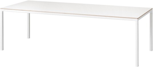 Hay - T12 White Base Laminate 250x95 Cm Spisebord Hvit Mdf/metall/tre