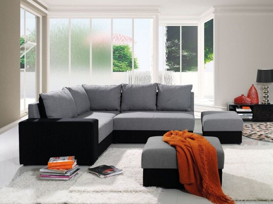 Bono Hjørnesovesofa Hvit/Grå