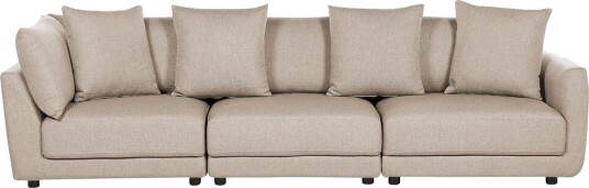 Delisha Sofa 3 seter Beige/Svart